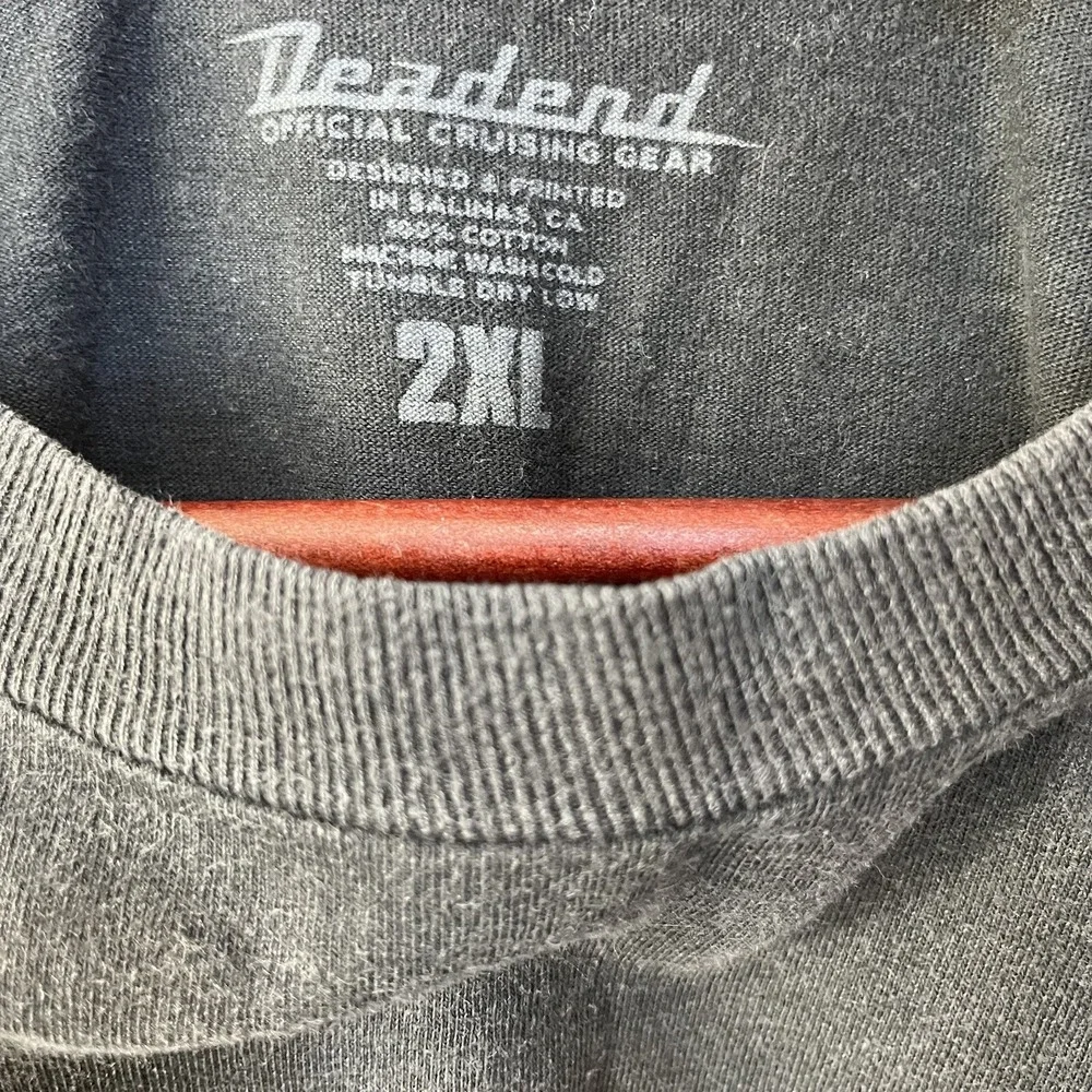 Deadend T Shirt Adult 2XL Black Official Cruising Gear Magazine Auto Graphic Tee